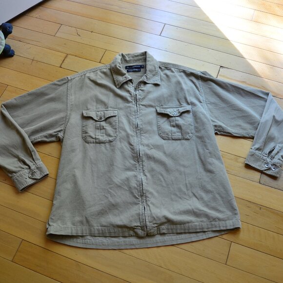 Club Monaco Men's XXL Zip Corduroy Jacket Khaki - Picture 1 of 11